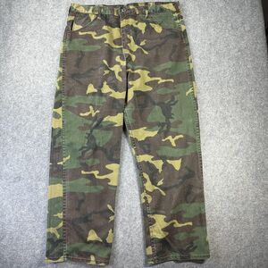 Pointer Brand Pants Mens 38x31 Green Camo Relaxed Fit Chino Workwear Outdoor